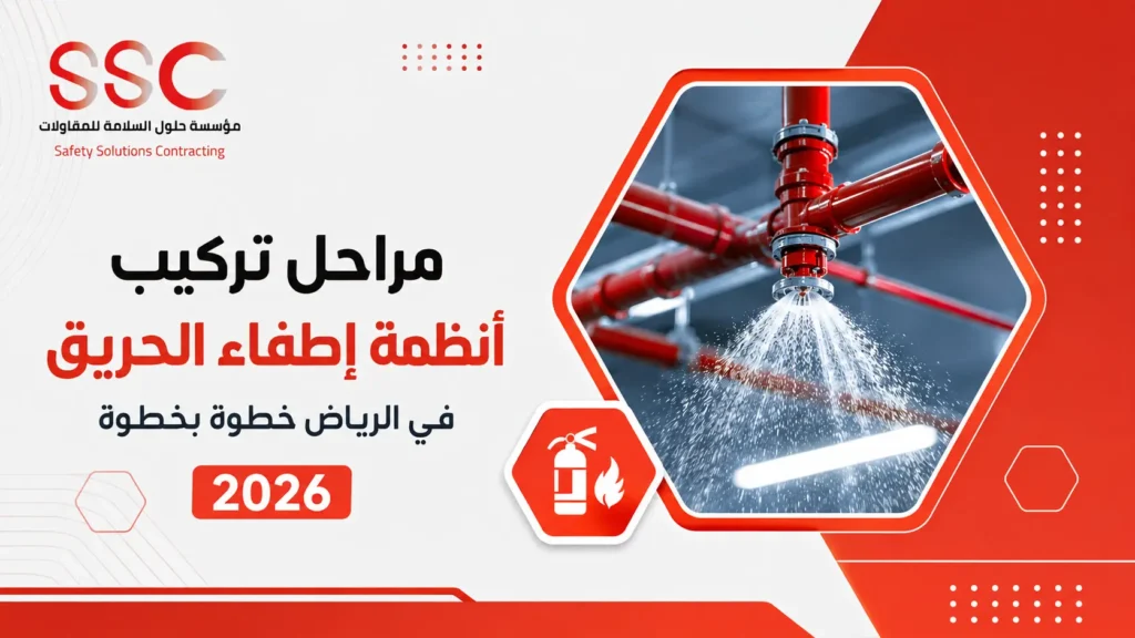 مراحل تركيب أنظمة إطفاء الحريق في الرياض خطوة بخطوة 2026 مراحل تركيب أنظمة إطفاء الحريق بالرياض 2026