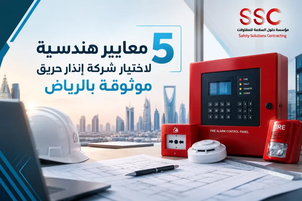 5 معايير هندسية لاختيار شركة إنذار حريق موثوقة بالرياض 5 معايير هندسية لاختيار شركة إنذار حريق موثوقة بالرياض